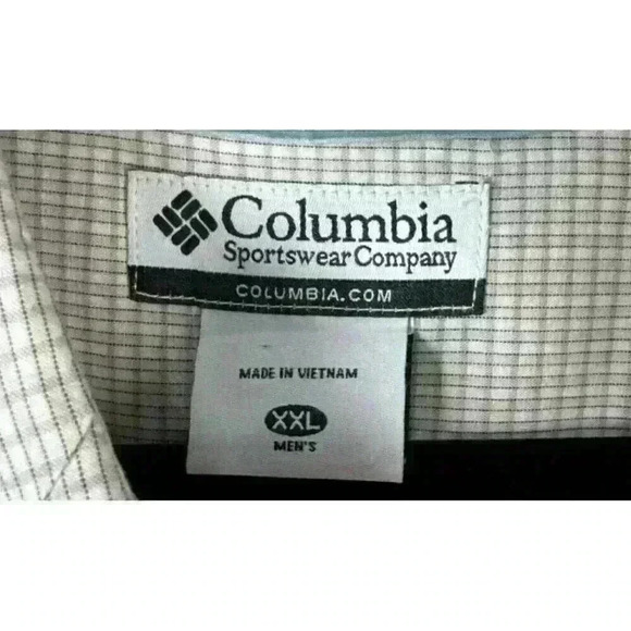 Columbia Button Up Shirt Mens XL Gray Plaid Short Sleeve Outdoors Workwear - Picture 3 of 7
